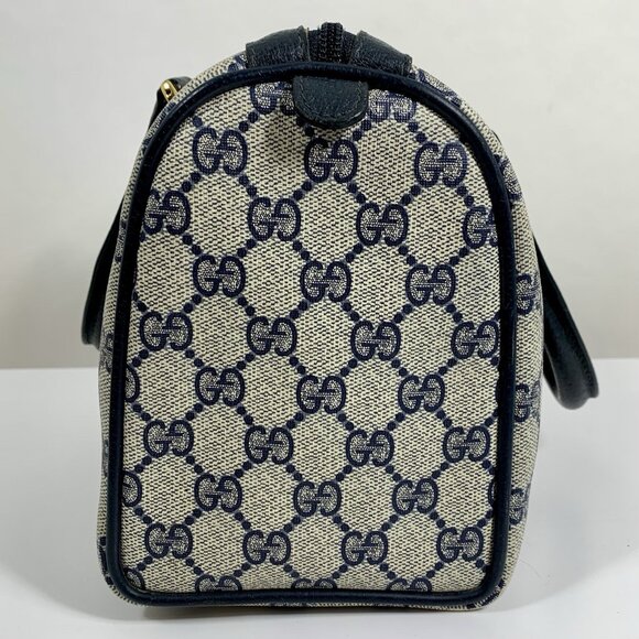 VTG GUCCI Speedy Boston Shoulder Handbag GG Navy Accessory Collection - Picture 7 of 16